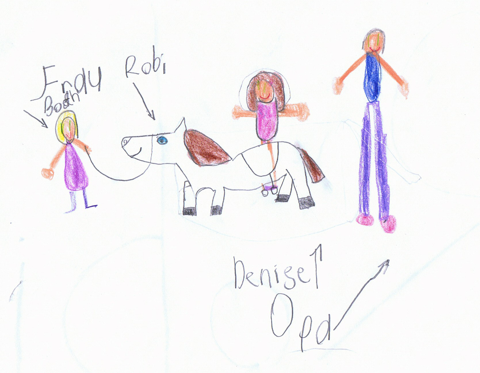 Zeichnung einer unserer kleinen Reiterinnen - vielen Dank!